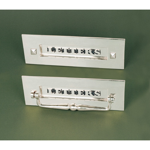 Polished Nickel Letterplates With Or Without Knocker Aged Letters