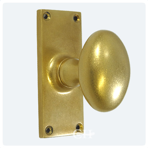 Antique brass sales door knob backplate