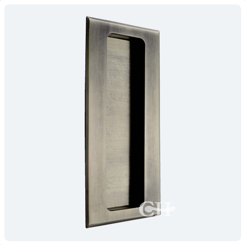 Croft 2530r Pillow Rectangular Pocket Door Flush Pulls In Brass