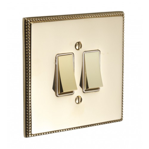 Brassart Beaded Light Switches in Brass Bronze Chrome or Nickel