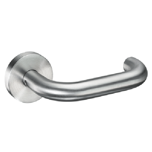 Lever Handles On Rose In Stainless Steel SSS Return To Door DDA from