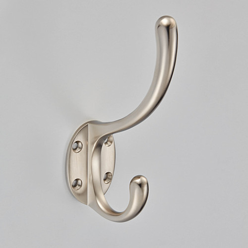 Croft 1777 Brass Chrome Nickel or Bronze Large Door Coat Hooks On
