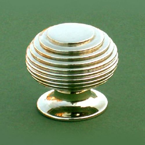 Small Beehive Period Cupboard Knob Polished Nickel from Cheshire
