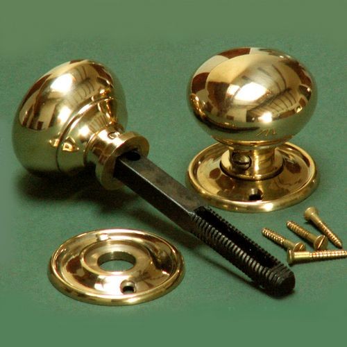 Period Cottage Door Knob Handles in Brass from Cheshire Hardware Door