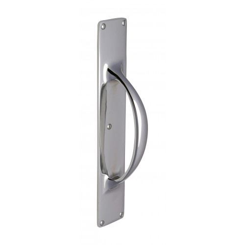 Heritage V1155PC Pull Handle on Backplate Polished Chrome from Cheshire