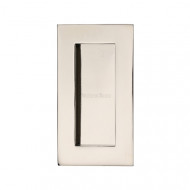 100mm Sliding or Pocket Door Flush Pulls Polished Nickel