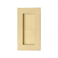 100mm Sliding or Pocket Door Flush Pulls Satin Brass