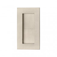 100mm Sliding or Pocket Door Flush Pulls Satin Nickel