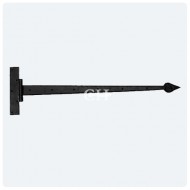 barn door tee hinge arrow head external traditional black