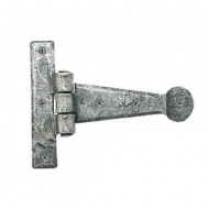tee hinge penny end pewter 4 inch