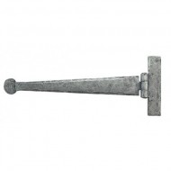 tee hinge penny end pewter 12 inch