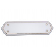 White Gold Line Porcelain Finger Plate or Push Plate.