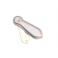 white porcelain gold line escutcheon