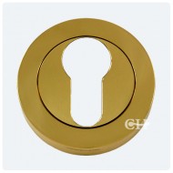 euro escutcheon polished brass