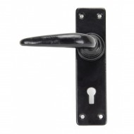 Black Lever Handles On Keyhole Backplate In Black