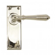 Anvil Regency Nickel Reeded Lever Handles On Plain Backplate