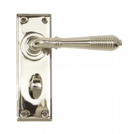 Anvil Regency Nickel Reeded Lever Handles On Bathroom Backplate