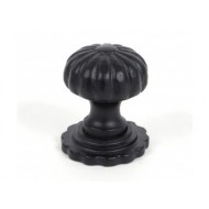 Anvil Flower Cupboard Door Knobs Black