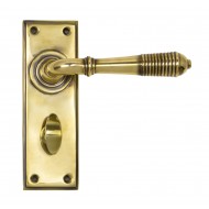 Anvil Regency Reeded Lever Handles On Bathroom Backplate