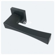 Black Square Lever Handles On Rose