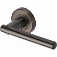 Challenger Bar Lever Handles on Rose in Matt Bronze