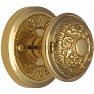 Aydon Decorative Door Knobs in Polished Brass