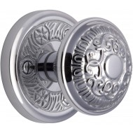 Aydon Decorative Door Knobs in Polished Chrome