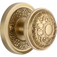 Aydon Decorative Door Knobs in Satin Brass
