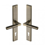 Bauhaus Multipoint Lever Handles 92mm in Antique Brass