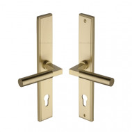 Bauhaus Multipoint Lever Handles 92mm in Satin Brass