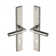 Bauhaus Multipoint Lever Handles 92mm in Satin Nickel