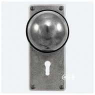 Finesse Design Pewter Beamish Knobs on Jesmond Lock Backplate