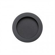 Round Pocket or Sliding door Flush Pulls Black