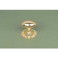 Polished Brass Oval Mortice Door Knobs