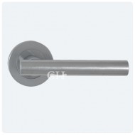 calla satin chrome lever on rose