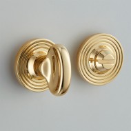 Polished Brass with Reeded Rose