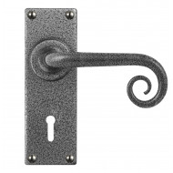 Stonebridge Curl Hand Forged Steel Levers On Keyhole Backplate