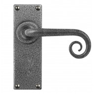 Stonebridge Curl Hand Forged Steel Levers On Latch Backplate