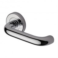 Harmony Lever Handles on Rose in Polished Chrome