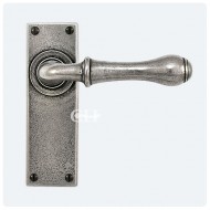 Finesse Design Pewter Derwent Lever Handles on Plain Backplate