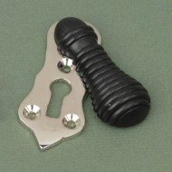 Nickel And Ebony Beehive Escutcheon