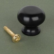 Ebony Bun Cupboard Knobs