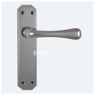 eden lever handles on plain latch backplate