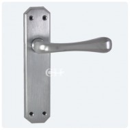 eden lever handles on plain latch backplate