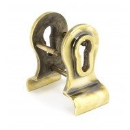 Aged Brass Euro Cylinder Pull Pair