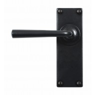 Stonebridge Padstow Hand Forged Black Levers On Plain Backplate