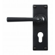 Stonebridge Padstow Hand Forged Black Levers On Euro Lock Backplate