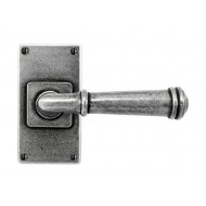 Finesse Pewter Durham Handles on Jesmond Latch Backplate