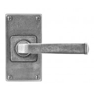 Finesse Design Pewter Allendale Handles on Jesmond Plain Backplate