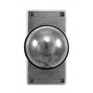 Finesse Design Pewter Beamish Knobs on Short Jesmond Latch Backplate